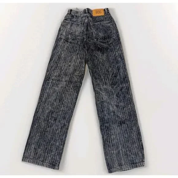 BDG Urban Outfitters High Rise Baggy Blue Jeans Corduroy Wide Leg Y2K Size 24 - Picture 4 of 8